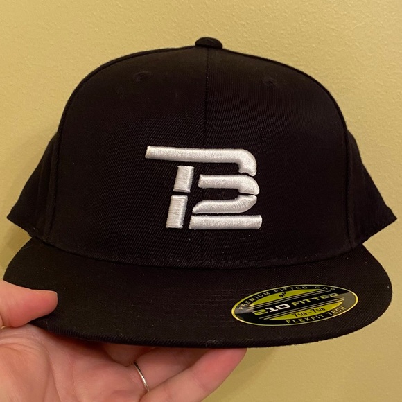 Tb2 Brand Flat Brim Fitted Hat 